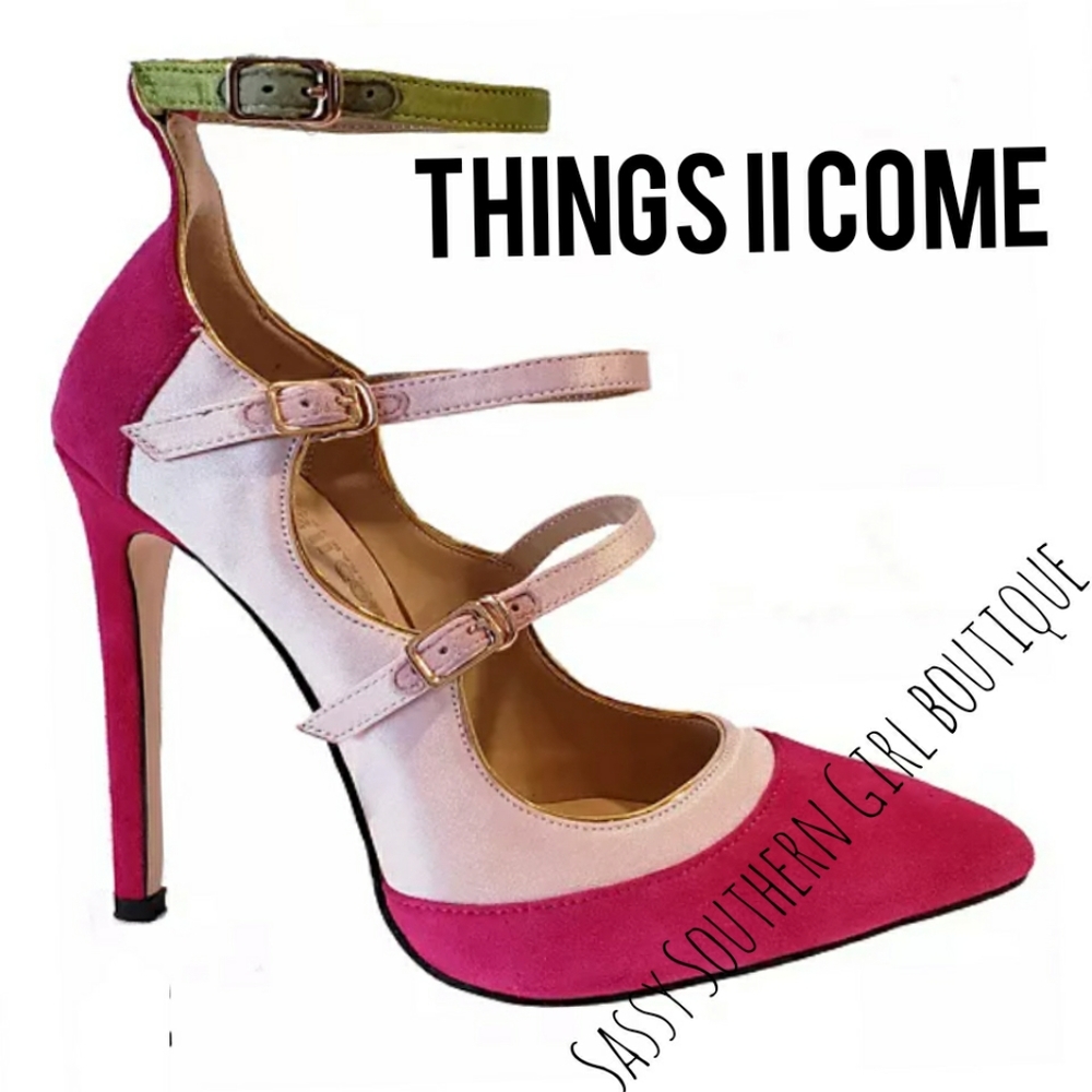 🆕⭐ Things II Come pink sueded satin heels